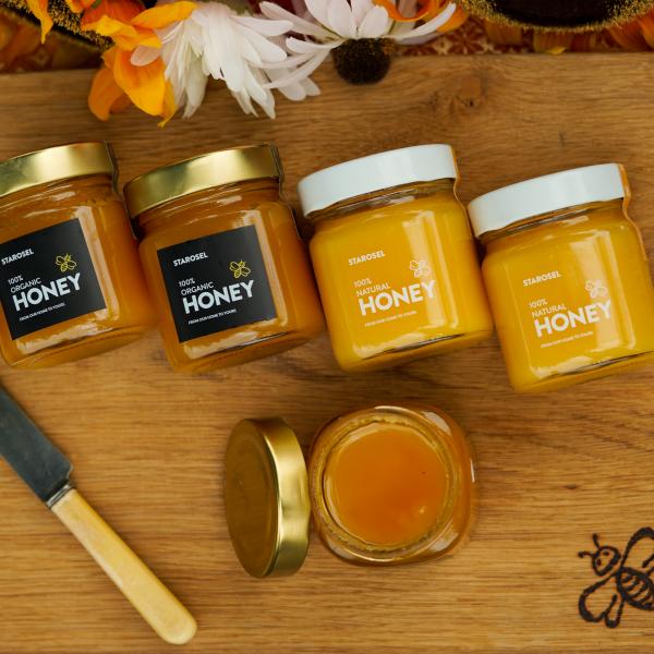 image of honey jars