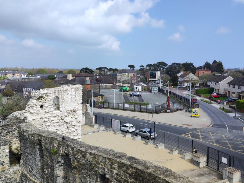 A view from Swords Castle of the site of the new Civic and Cultural Centre