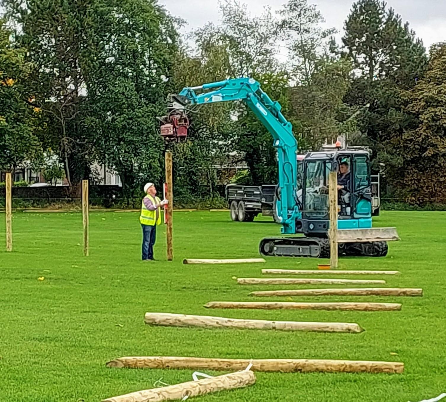Work commences on the construction of the new all-weather pitch in Swords