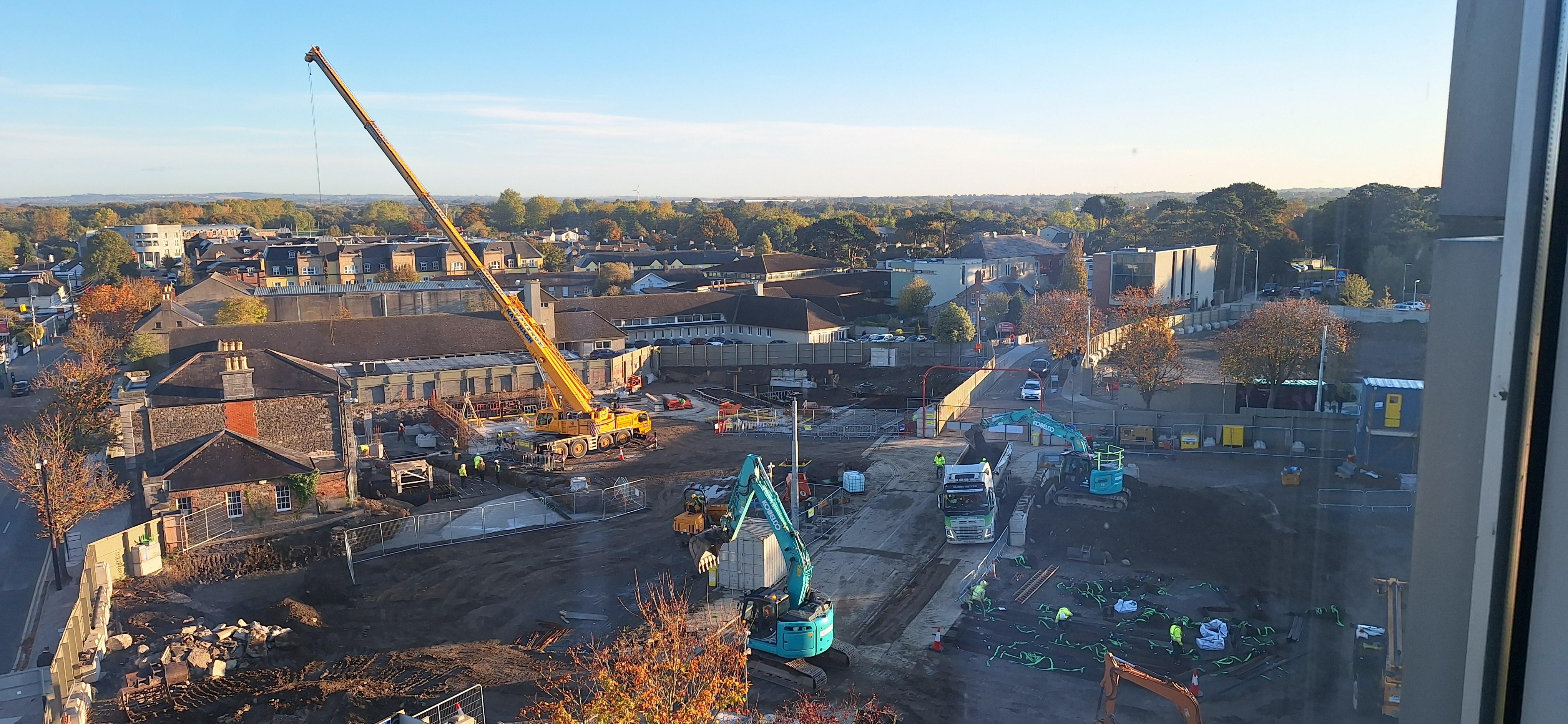 Construction site for the new Cultural Centre in Swords