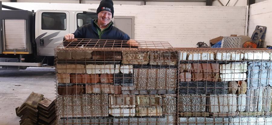 Progression images of the show garden