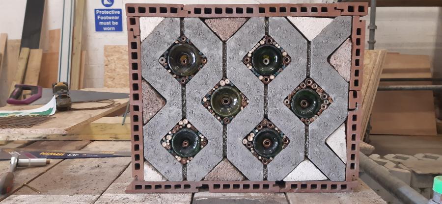 Progression images of the show garden