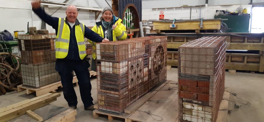 Progression images of the show garden