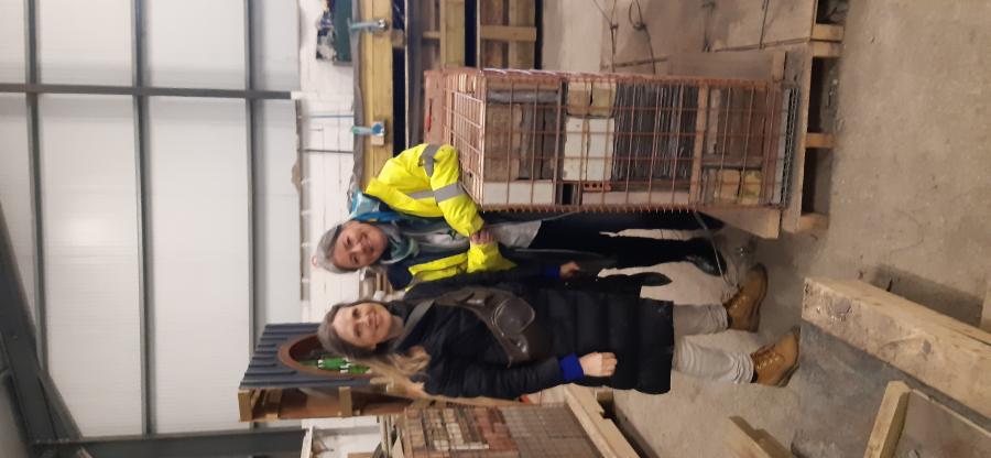 Progression images of the show garden