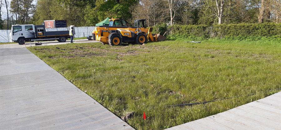 Progression images of the show garden