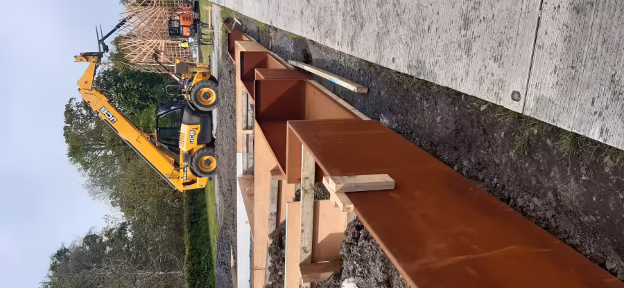 Progression images of the show garden