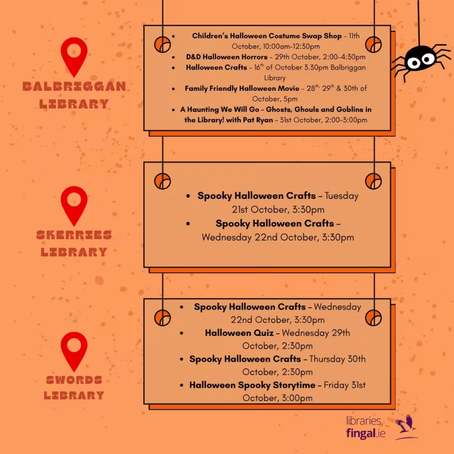 Fingal Libraries Halloween Events Schedule