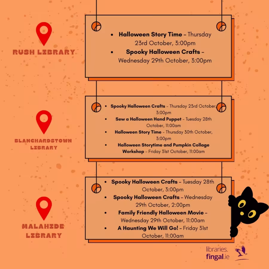 Fingal Libraries Halloween Events Schedule