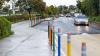 Bright pencil bollards alert drivers they are near a school