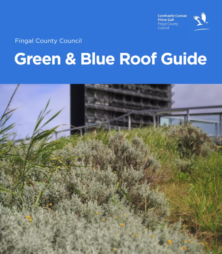green and blue roof guide