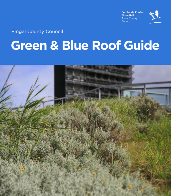 green and blue roof guide