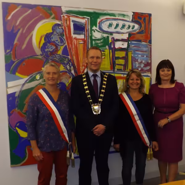 Representatives of The Canton of Guichen with Mayor of Fingal Cllr Eoghan O'Brien and Fingal County Council's Interim Chief Executive AnnMarie Farrelly