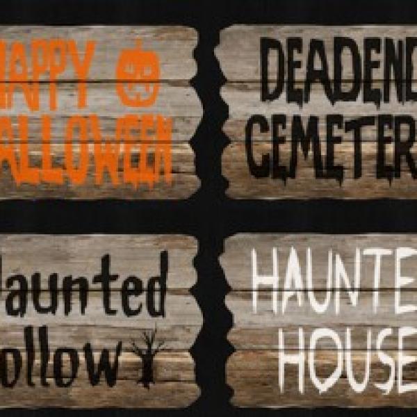 Halloween spooky sign workshop