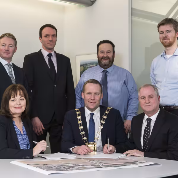 Hole in the Wall road upgrade contract signing