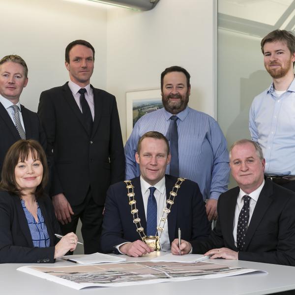 Hole in the Wall road upgrade contract signing