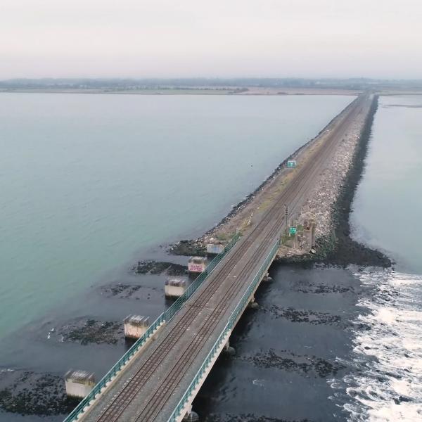 The railway line over the Broadmeadow Estuary, Malahide