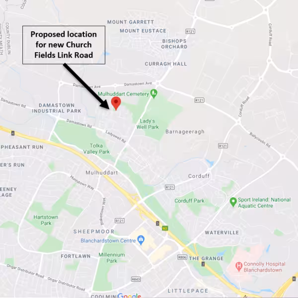 Church Fields Link Project Location Marker