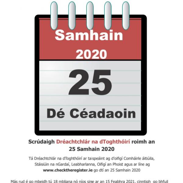 Scrúdaigh Dréachtchlár na dToghthóirí 