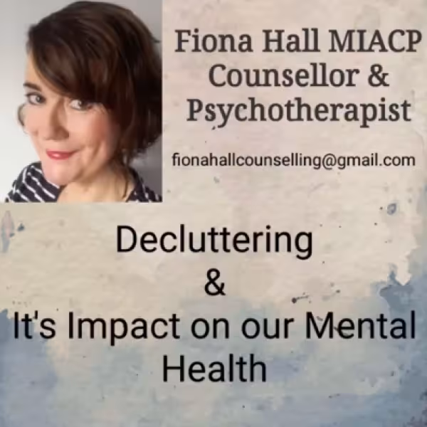 Fiona Hall decluttering workshop poster