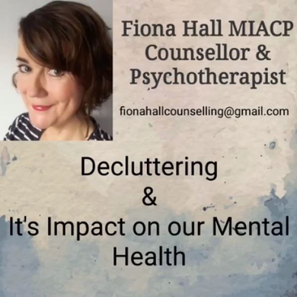 Fiona Hall decluttering workshop poster
