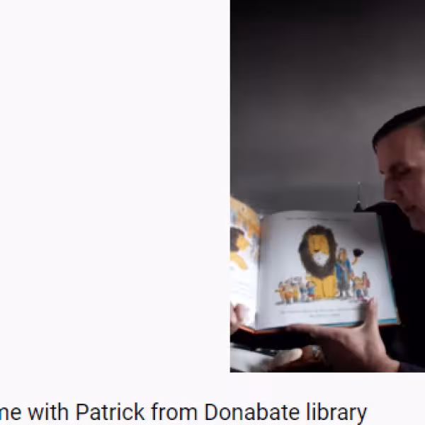 Patrick reads How to hide a lion at school