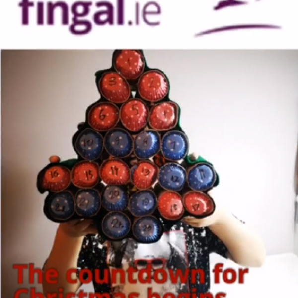 Make your own recycled Christmas Advent Calendar Tree