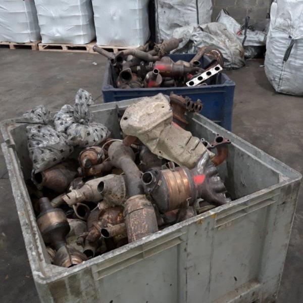 Some of the Catalytic Converters recovered during a search