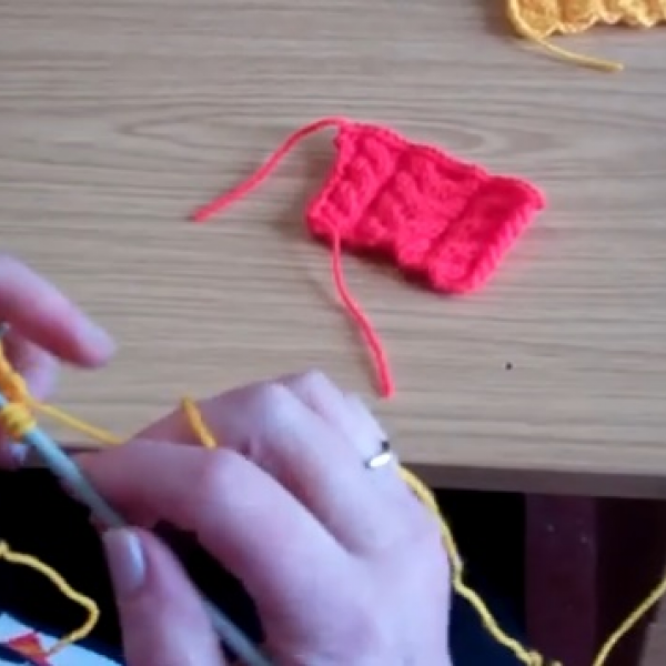 Bilingual knitting