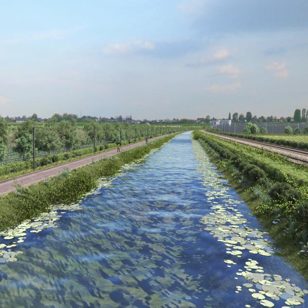 Royal Canal Urban Greenway water view