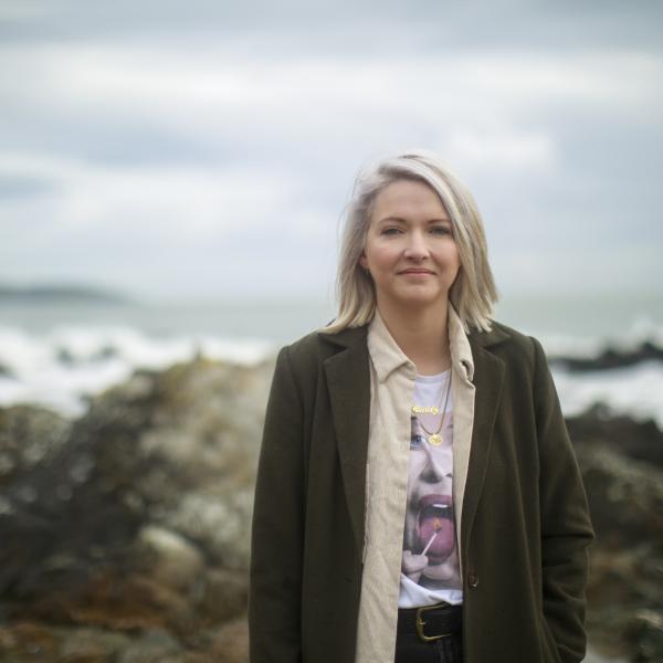 Ailbhe Reddy on Portrane beach 