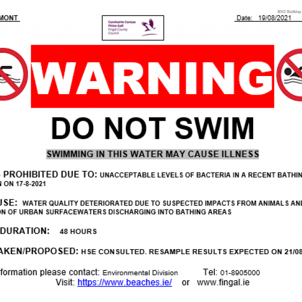 Do not swim Claremont