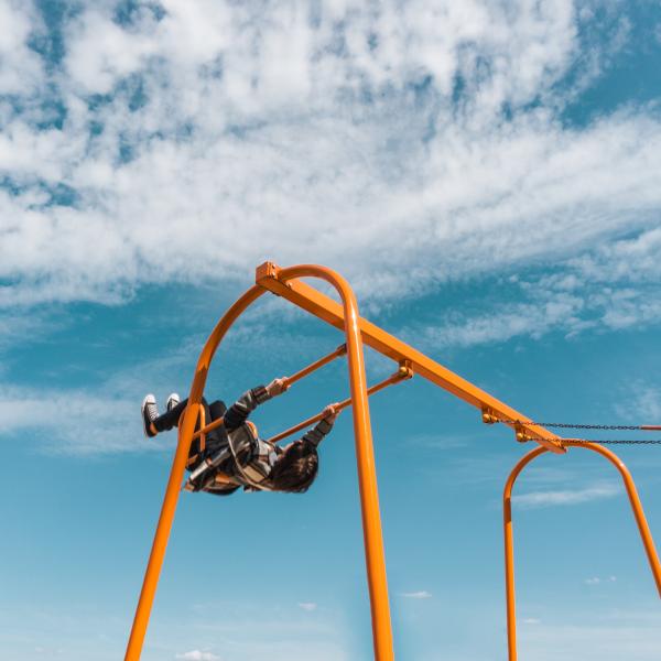 Child on swing