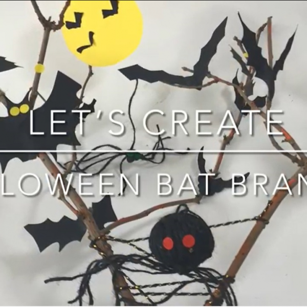 Halloween Bat Branch