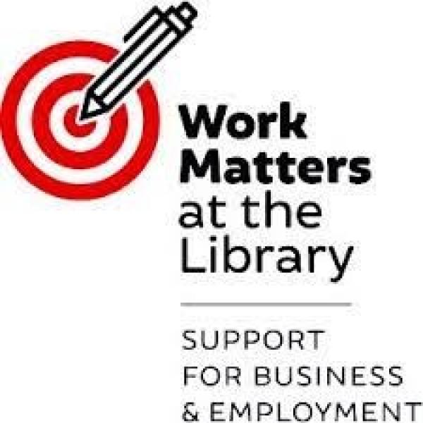 work matters at the library logo