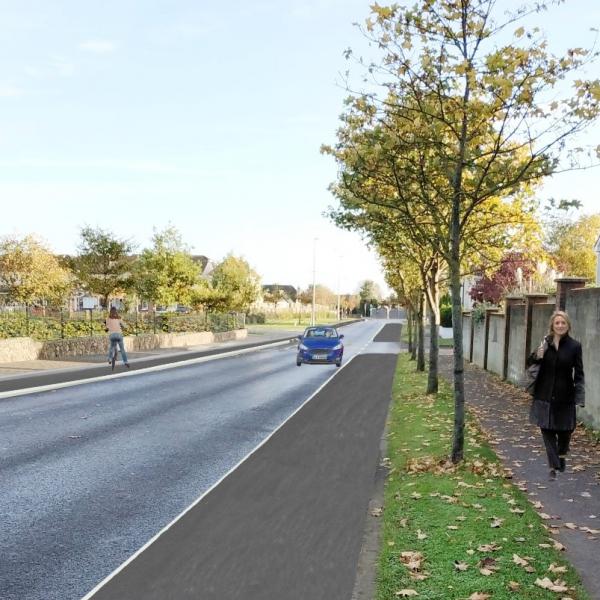 Harry Reynolds Road Cycle Lanes artists impression