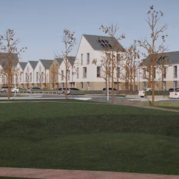 A Computer Generated Image of the proposed housing development at Hayestown, Rush