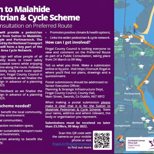 Still image of public information leaflet