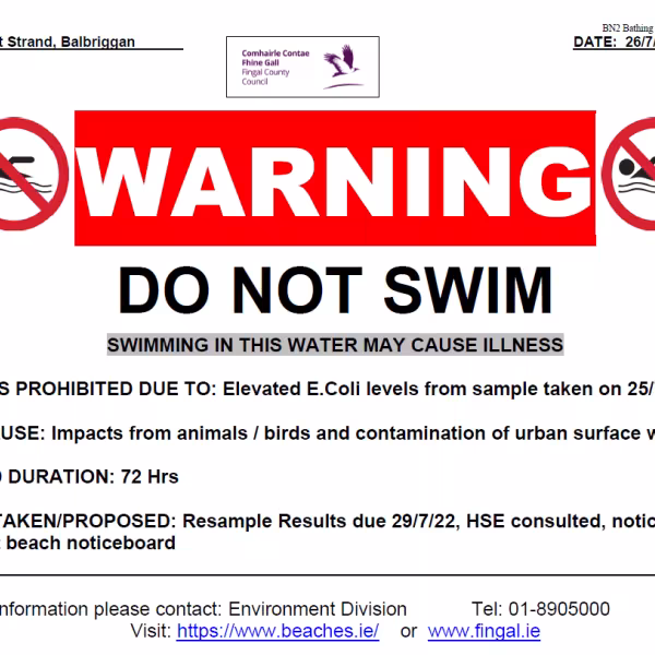 Do not swim Balbriggan