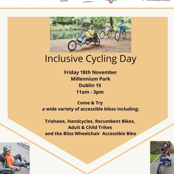 Inclusive cycling event poster