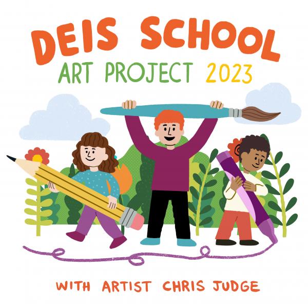 Deis Schools artwork poster with children