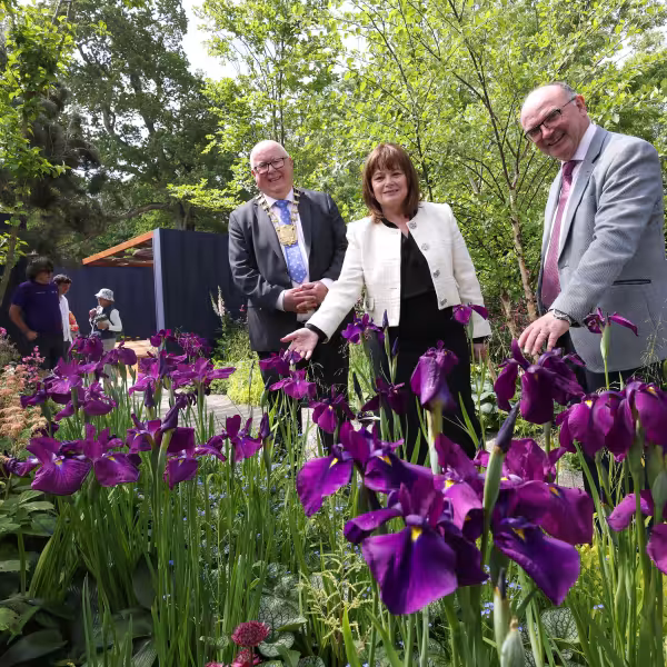 Bloom 2023 visit by CE Mayor and Kevin Halpenny