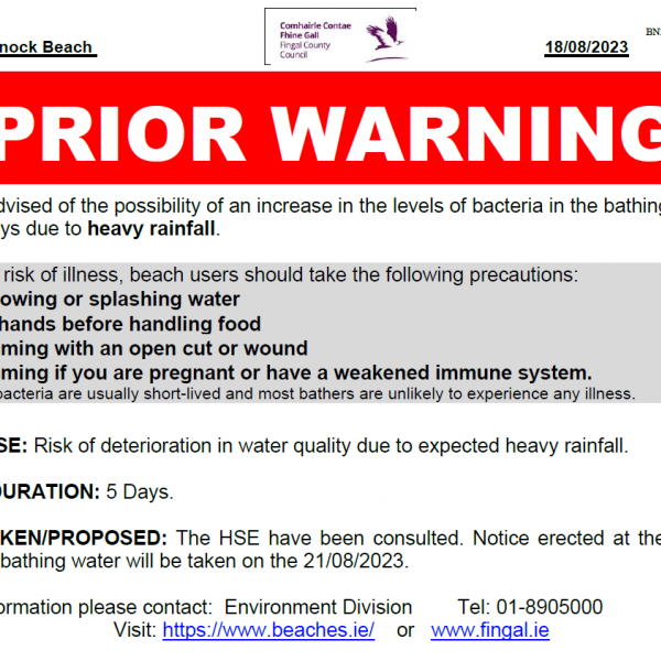 Prior warning Portmarnock
