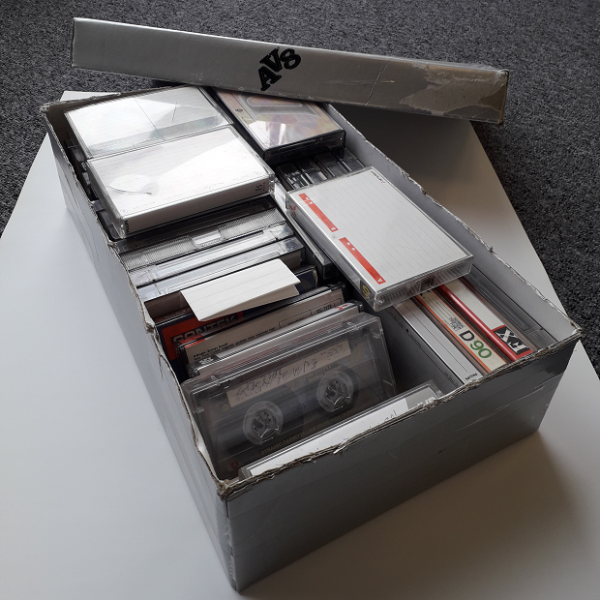 Image of cassette tapes in a box