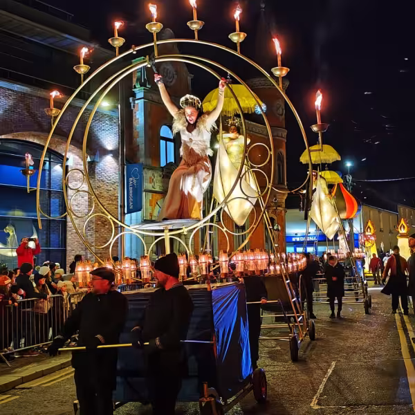 St Brigid's parade going through Balbriggan in February 2025