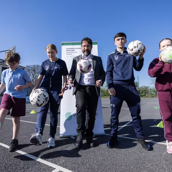Mayor Visits Fingal's FAI TY Session
