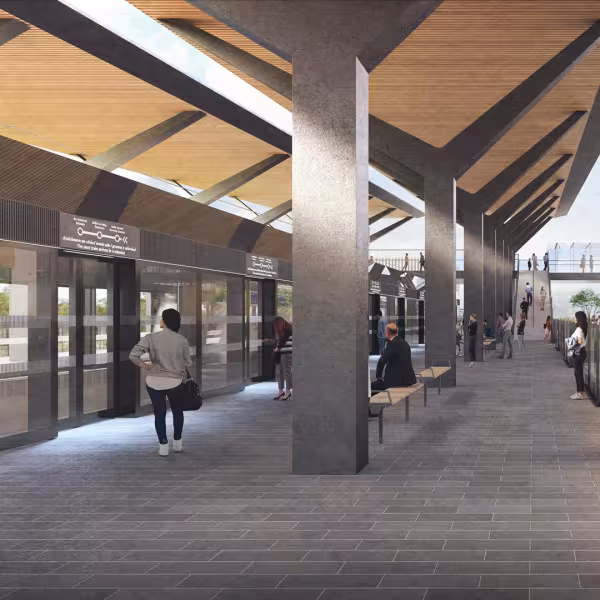 Computer Generated Image of the Estuary MetroLink Station