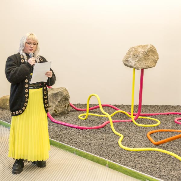 Artist Liing Heaney has created trace elements to sit at the Alexion, AstraZeneca Rare Disease College Park campus in Fingal