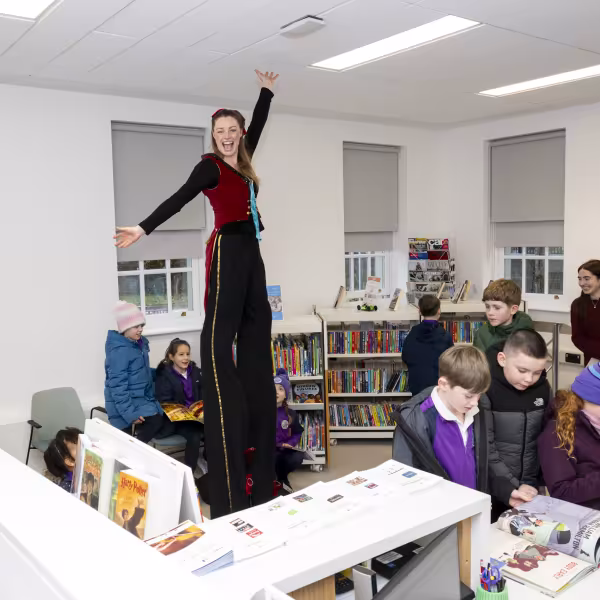 Circus and magic acts helped open the new Donabate Library