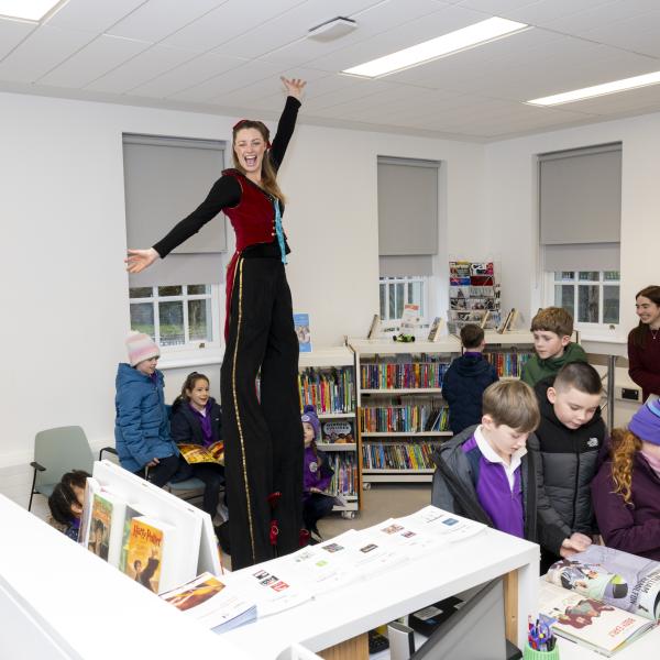 Circus and magic acts helped open the new Donabate Library