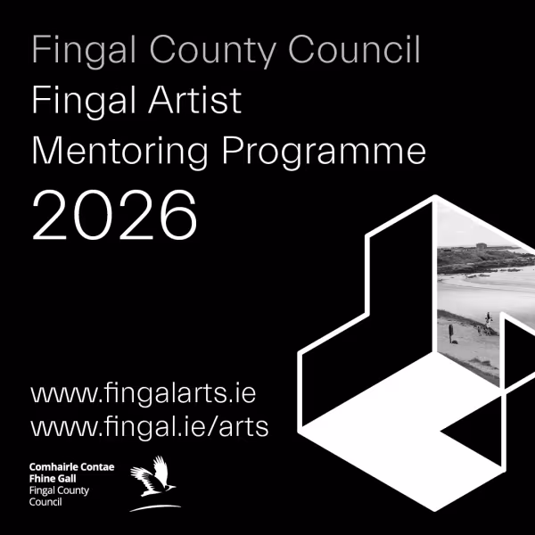 Artist Mentoring Programme for 2026/2027 black and white graphic